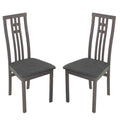 Set of 2 Charcoal Fabric Dining Chair Z2272