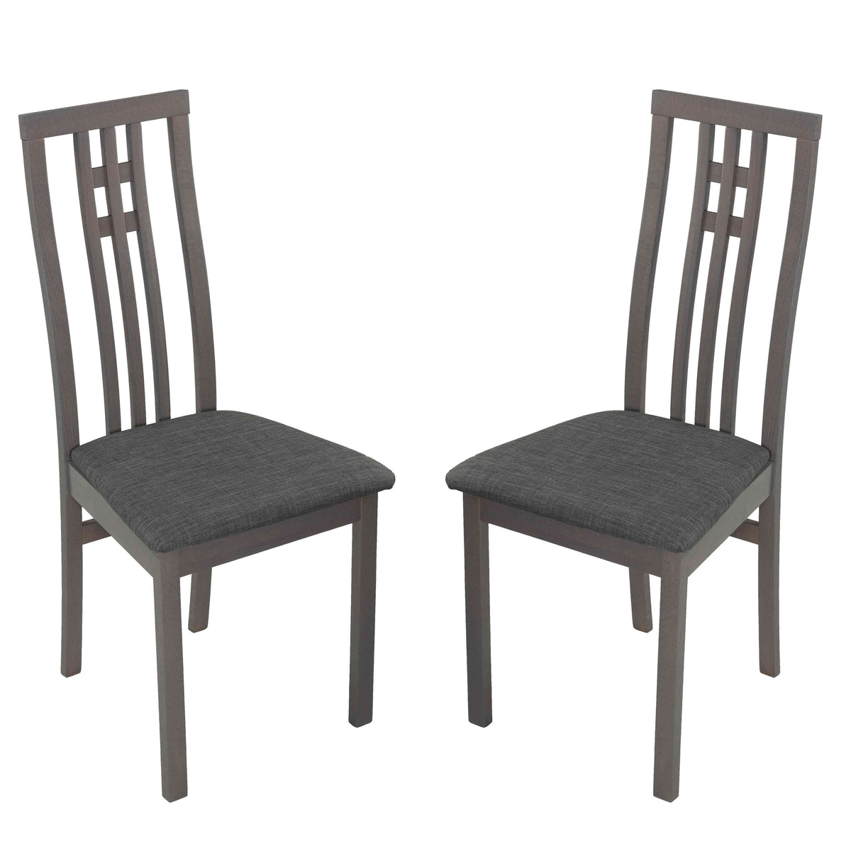 Set of 2 Charcoal Fabric Dining Chair Z2272