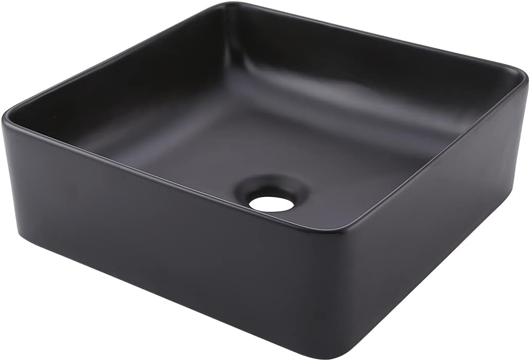 14 Inch Square Ceramic Vessel Sink B37816