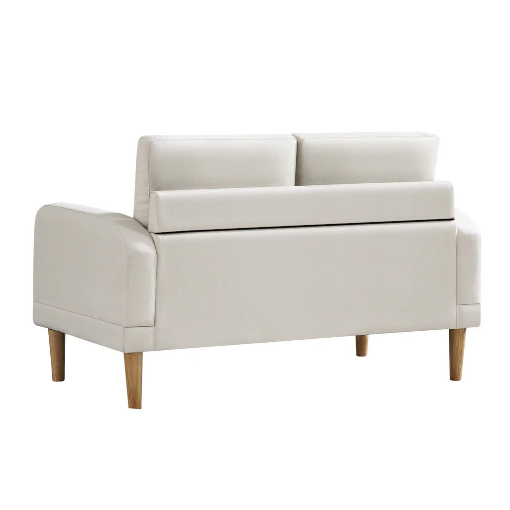 50" Beige Upholstered 2-Seater Loveseat Sofa C29813