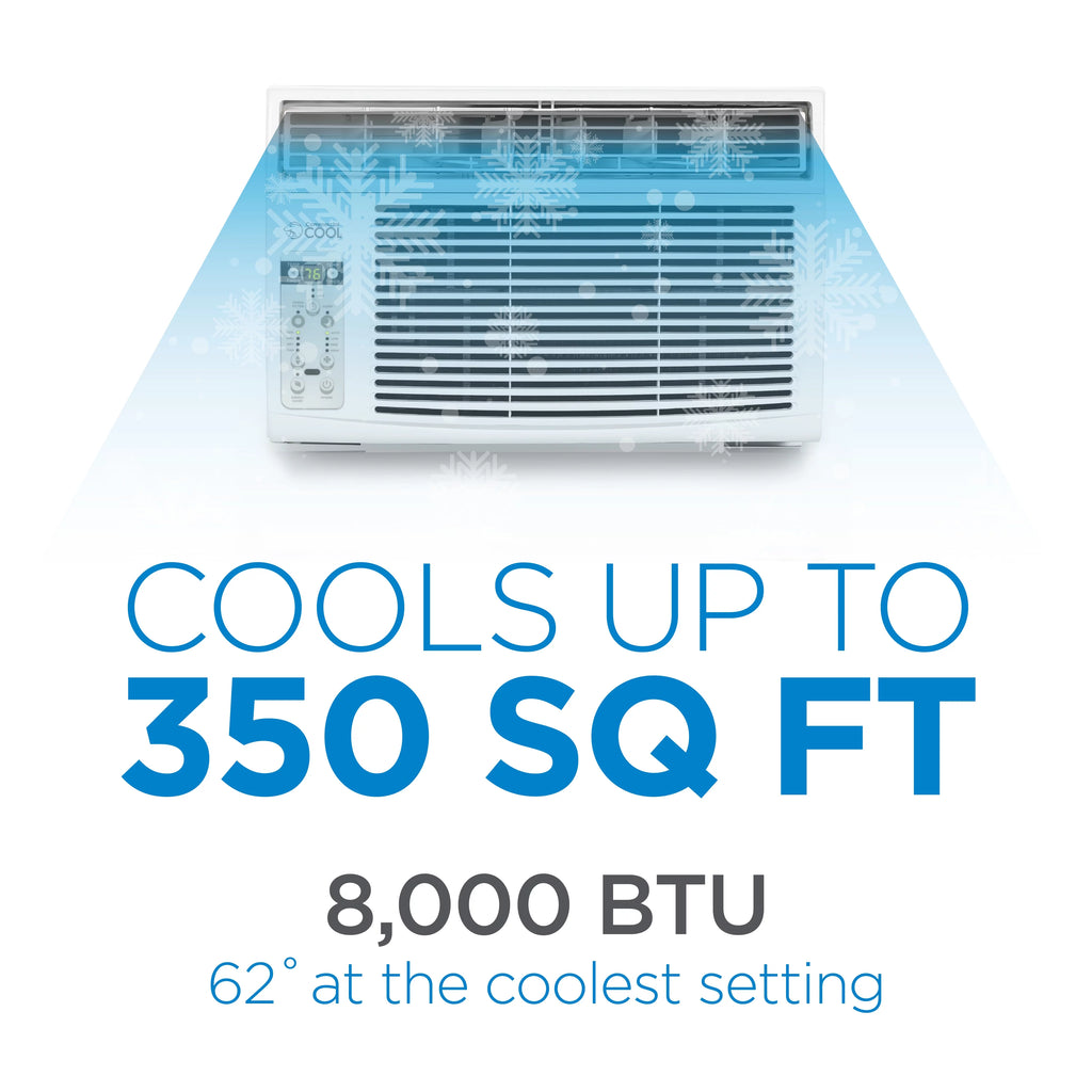 8,000 BTU White Window Air Conditioner with Remote Control B6325