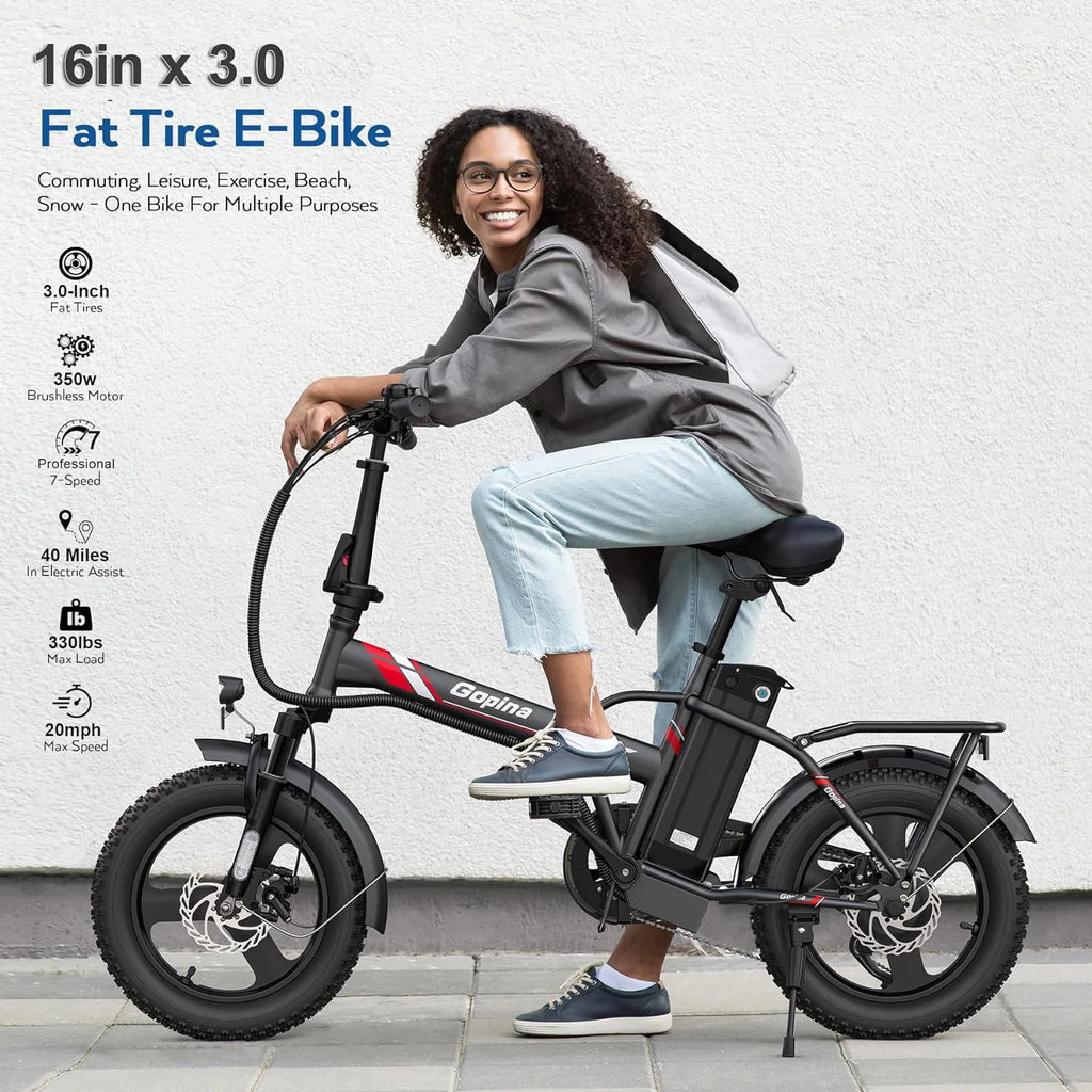 350W Fat Tire Folding Electric Bike A520