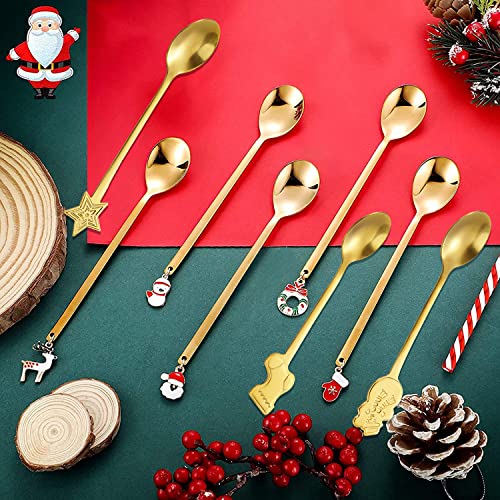 10 Pieces Stainless Steel Christmas Spoons K323519