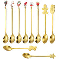 10 Pieces Stainless Steel Christmas Spoons K323519