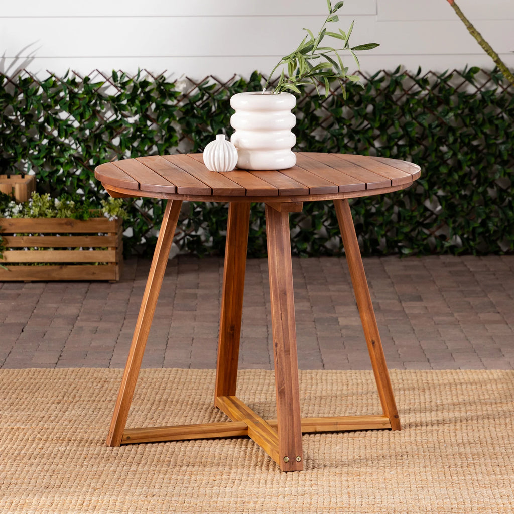 30” Solid Acacia Wood Outdoor Dining Table N7394