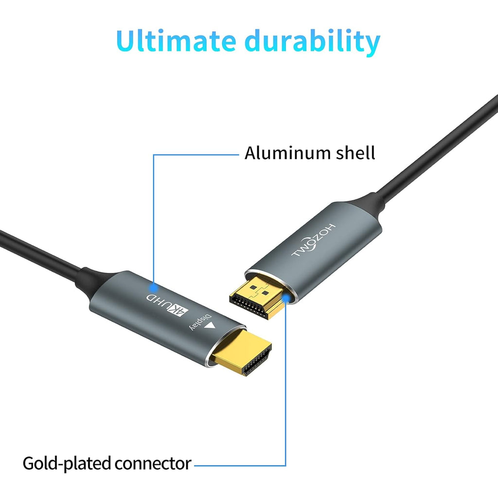 Fiber Optic HDMI Cable 495FT 4K 60Hz 18Gbps B645146
