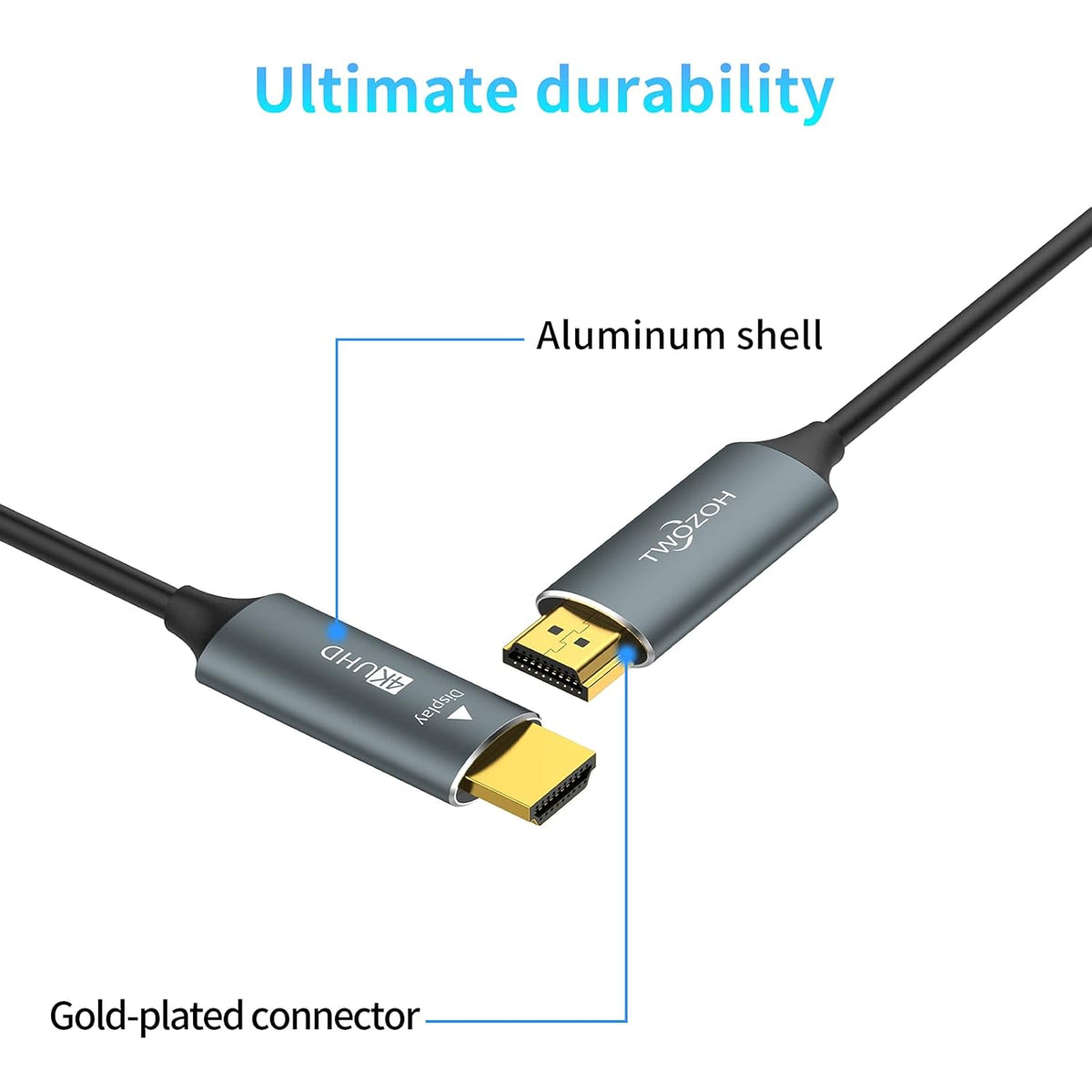 Fiber Optic HDMI Cable 495FT 4K 60Hz 18Gbps B645146