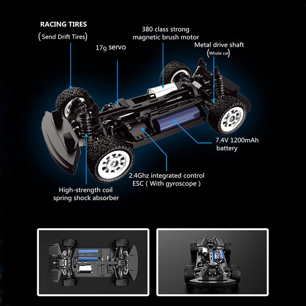 1:16 Scale 2.4GHz Remote Control RC Drift Car 4WD RTR K76987
