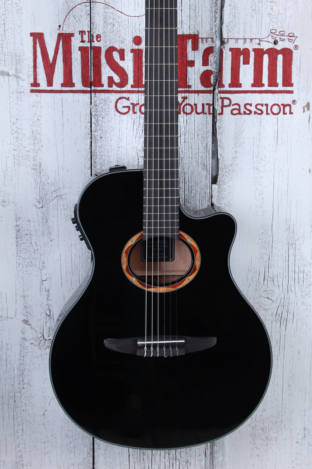 Black Acoustic-Electric Classical Guitar I661328