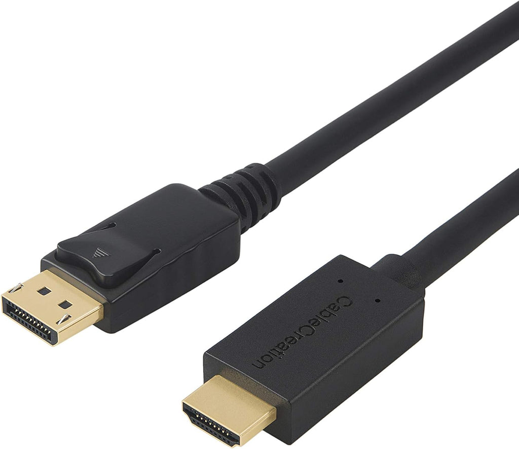 DisplayPort to HDMI Cable 6ft Black Pack of 2 H48292