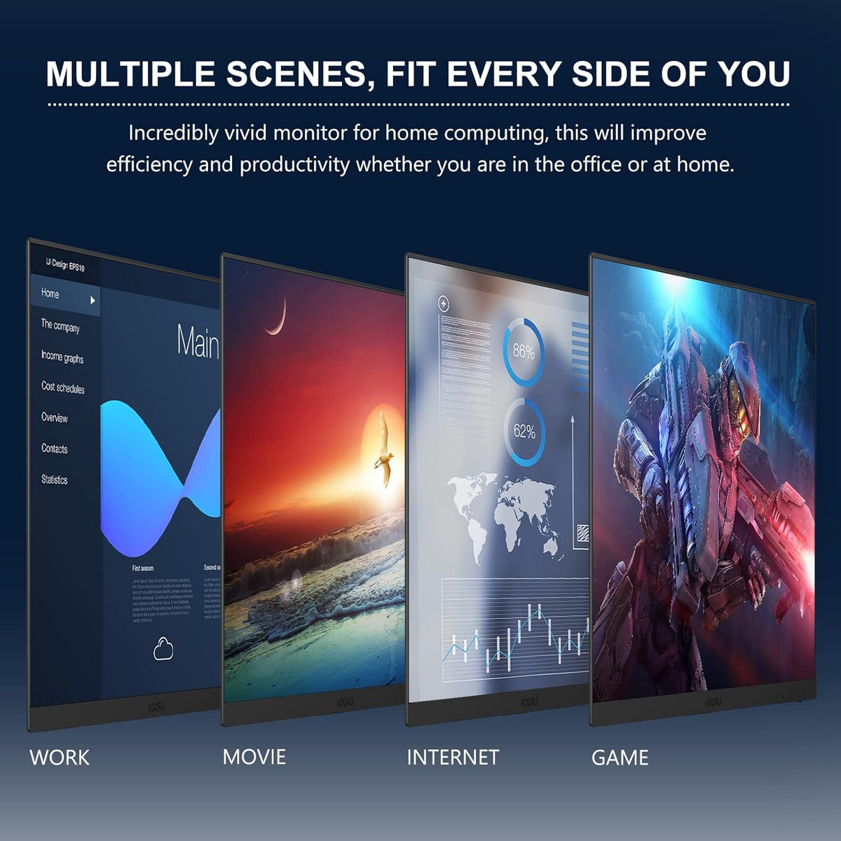 24 Inch FHD 1080p IPS 75Hz Computer Monitor J8789