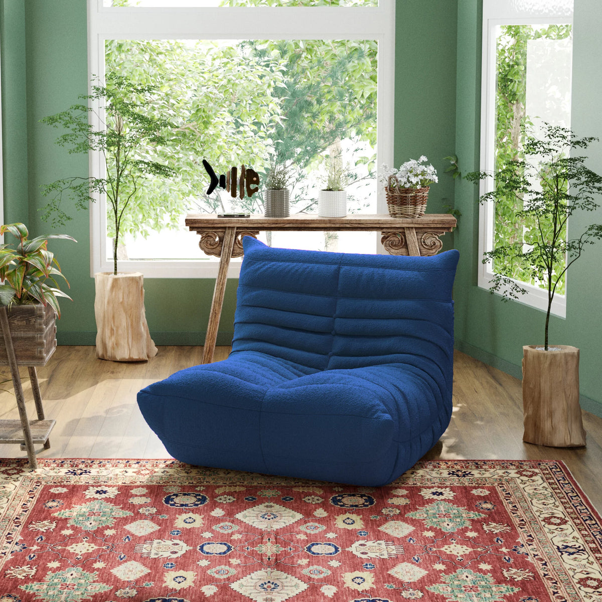 Blue Foam Single Seat Sofa Z2296