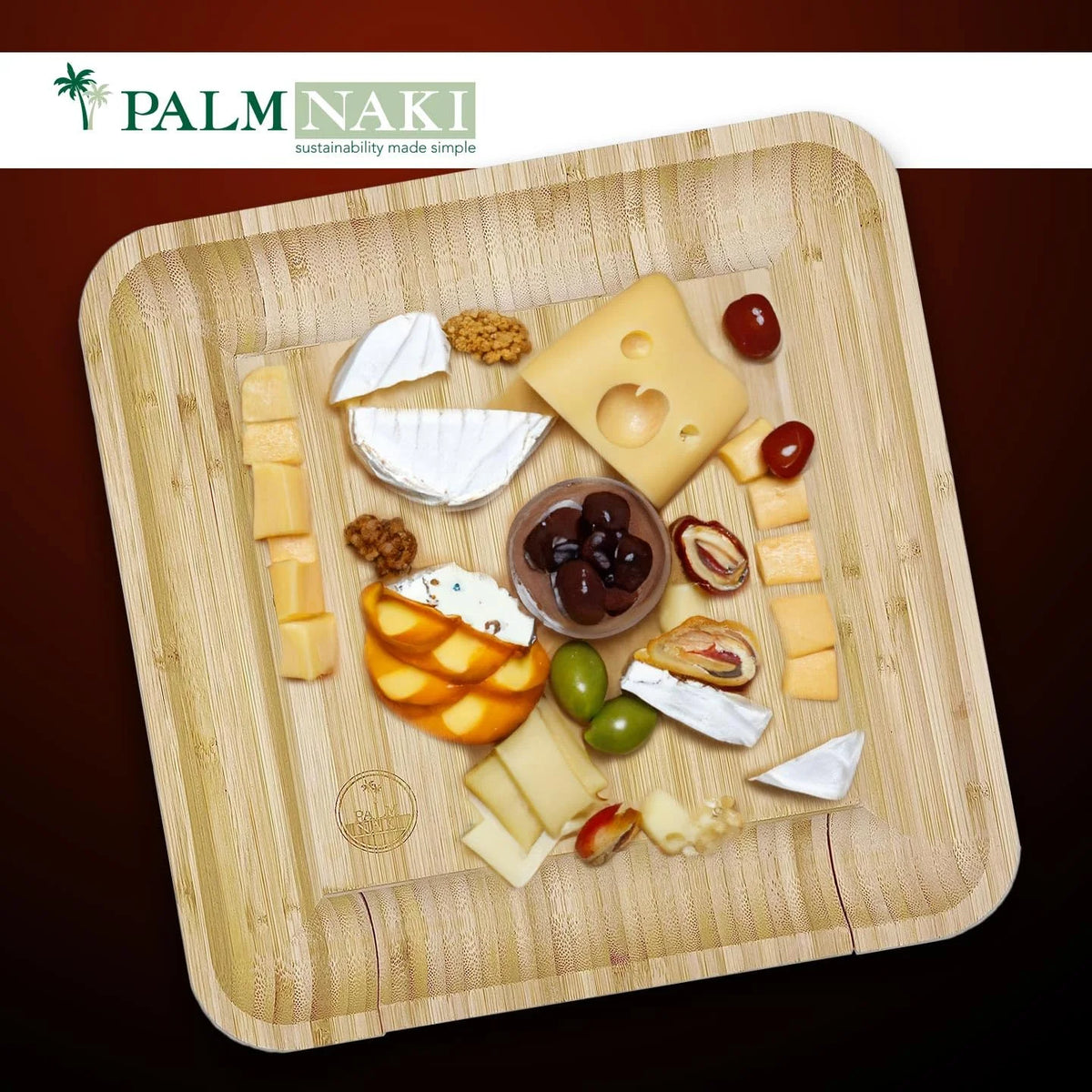 Bamboo Cheese Board and Knife Set D307448