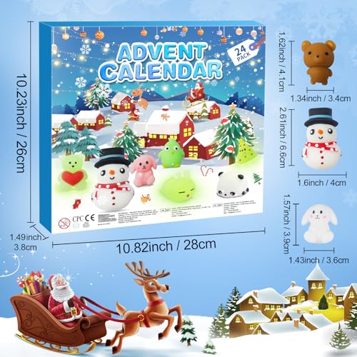24 Pcs Squishies Fidget Advent Calendar V347171