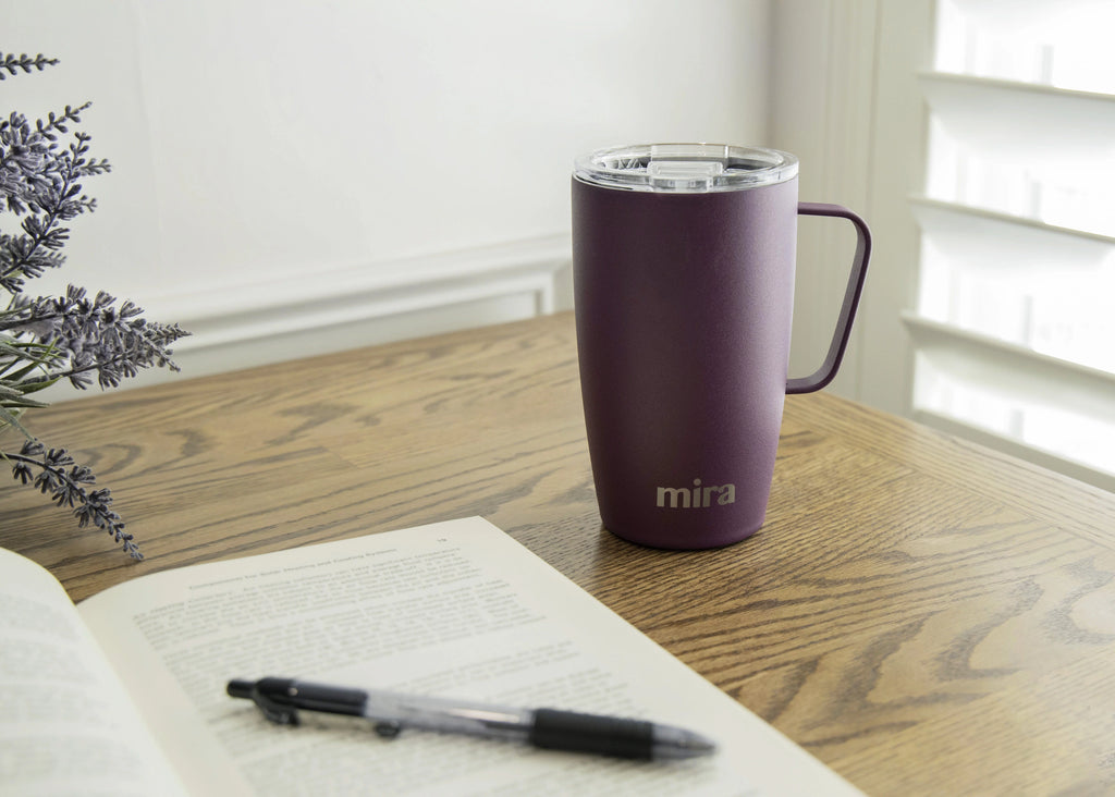 18oz Stainless Steel Vacuum Insulated Coffee Mug with Handle & Lid Z7231