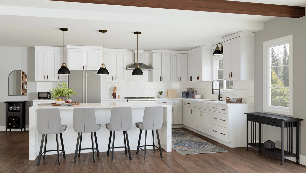 White Shaker Tall Wall Kitchen Cabinet 30x24x12 E958159