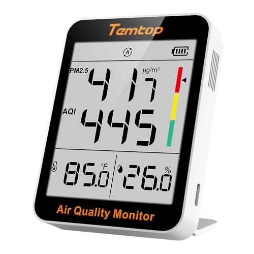 Air Quality Monitor Indoor Thermo-Hygrometer PM2.5 AQI Temperature Humidity Meter O24123