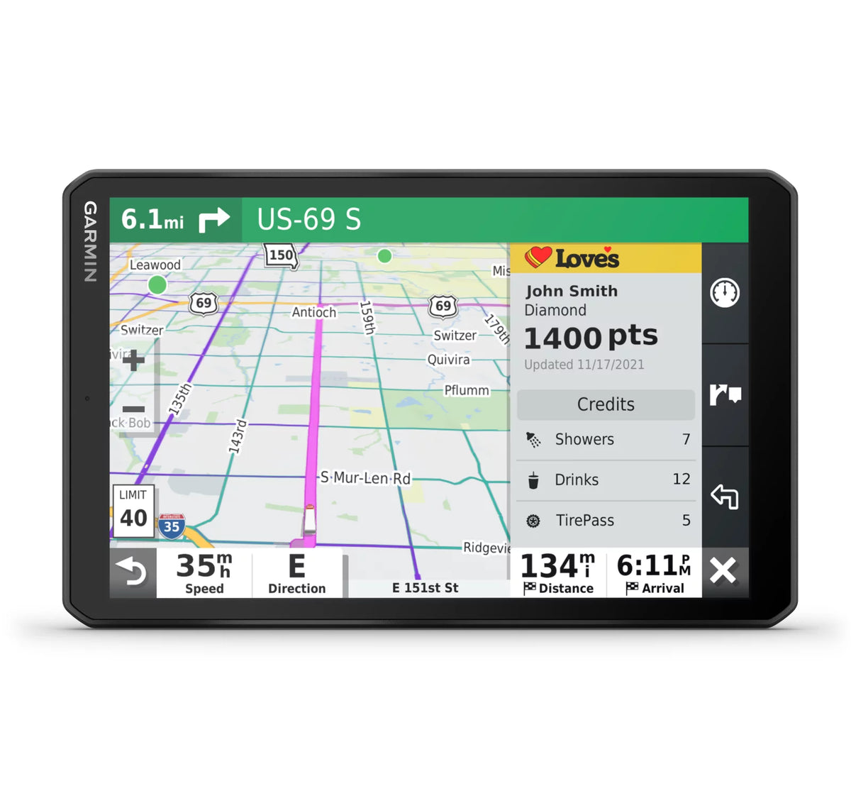 8” GPS Truck Navigator U5291