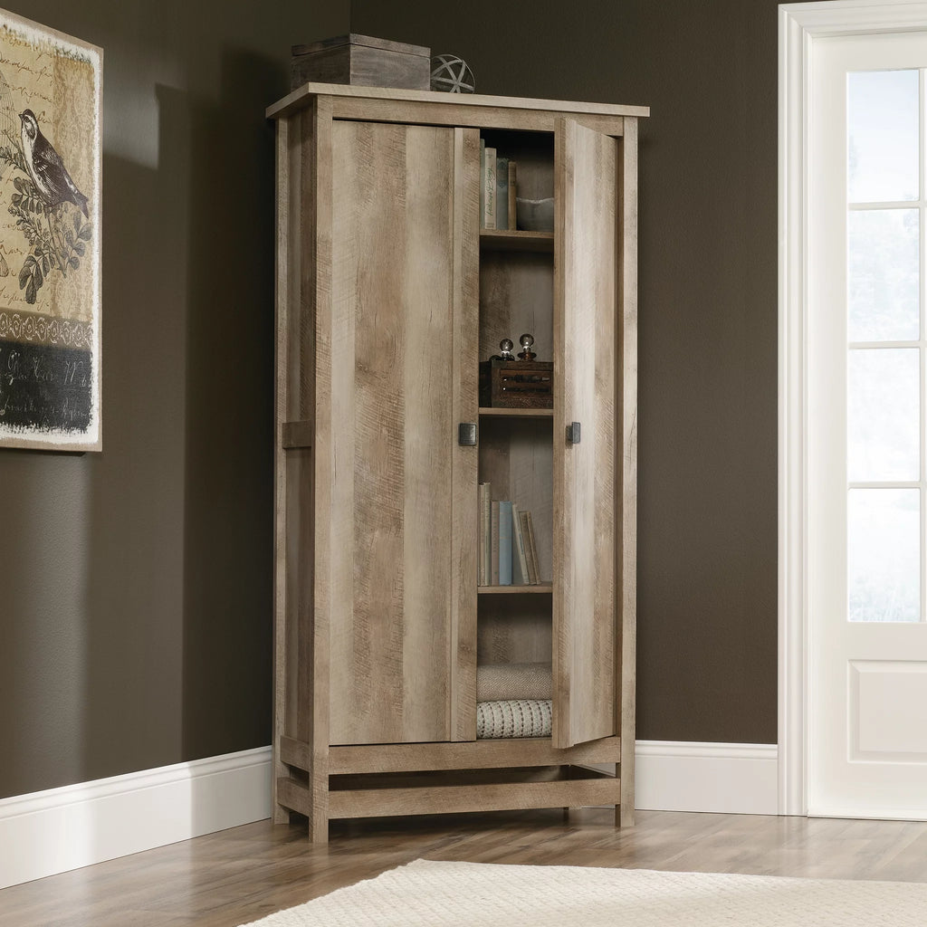 Lintel Oak Finish Storage Cabinet P17950