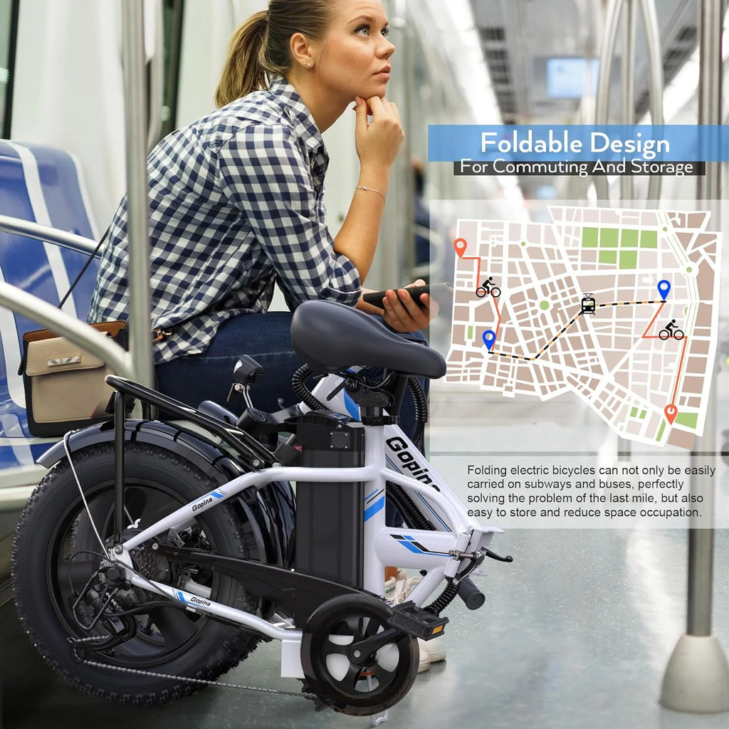 350W Fat Tire Folding Electric Bike A520