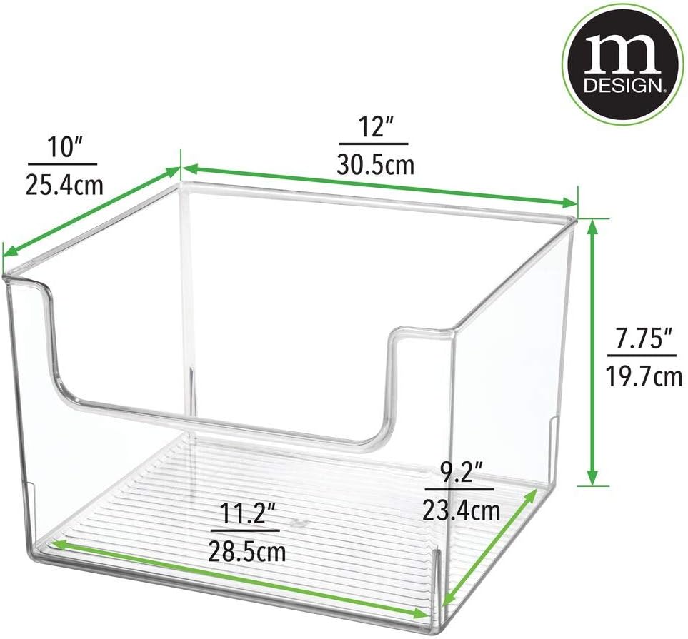 Clear Plastic Storage Basket Bin 8 Pack I73077