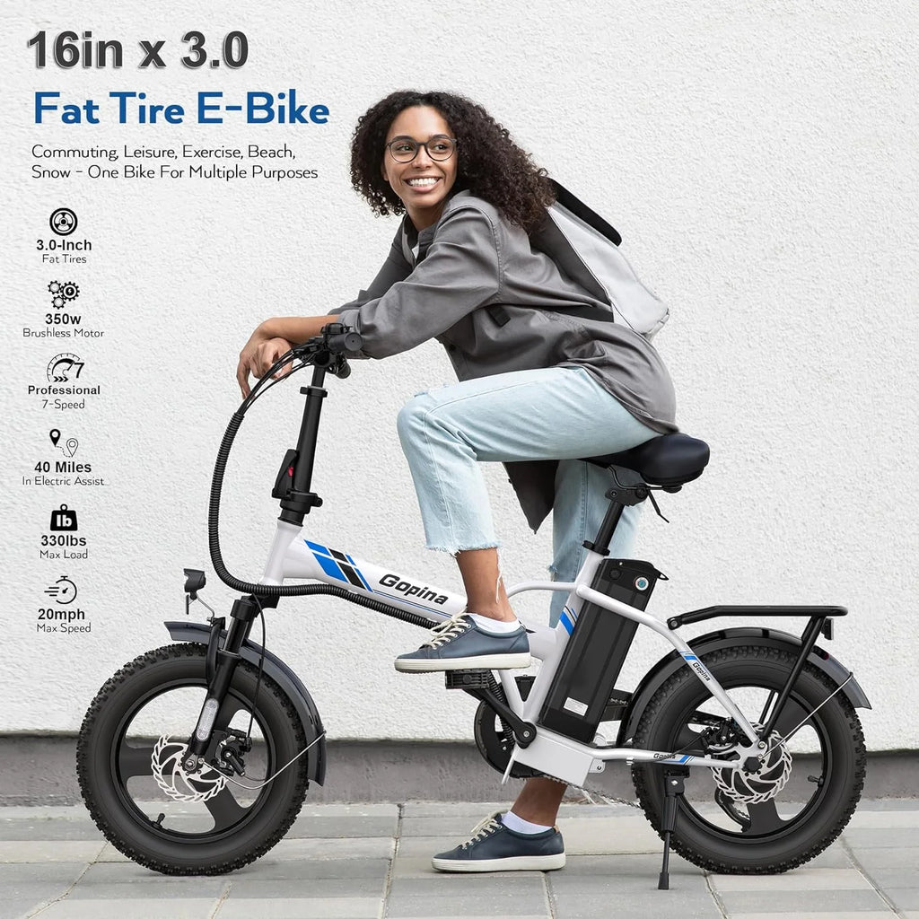 350W Fat Tire Folding Electric Bike A520