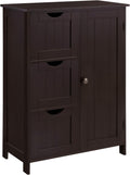 White Bathroom Storage Cabinet with 3 Drawers and Adjustable Shelf U5540