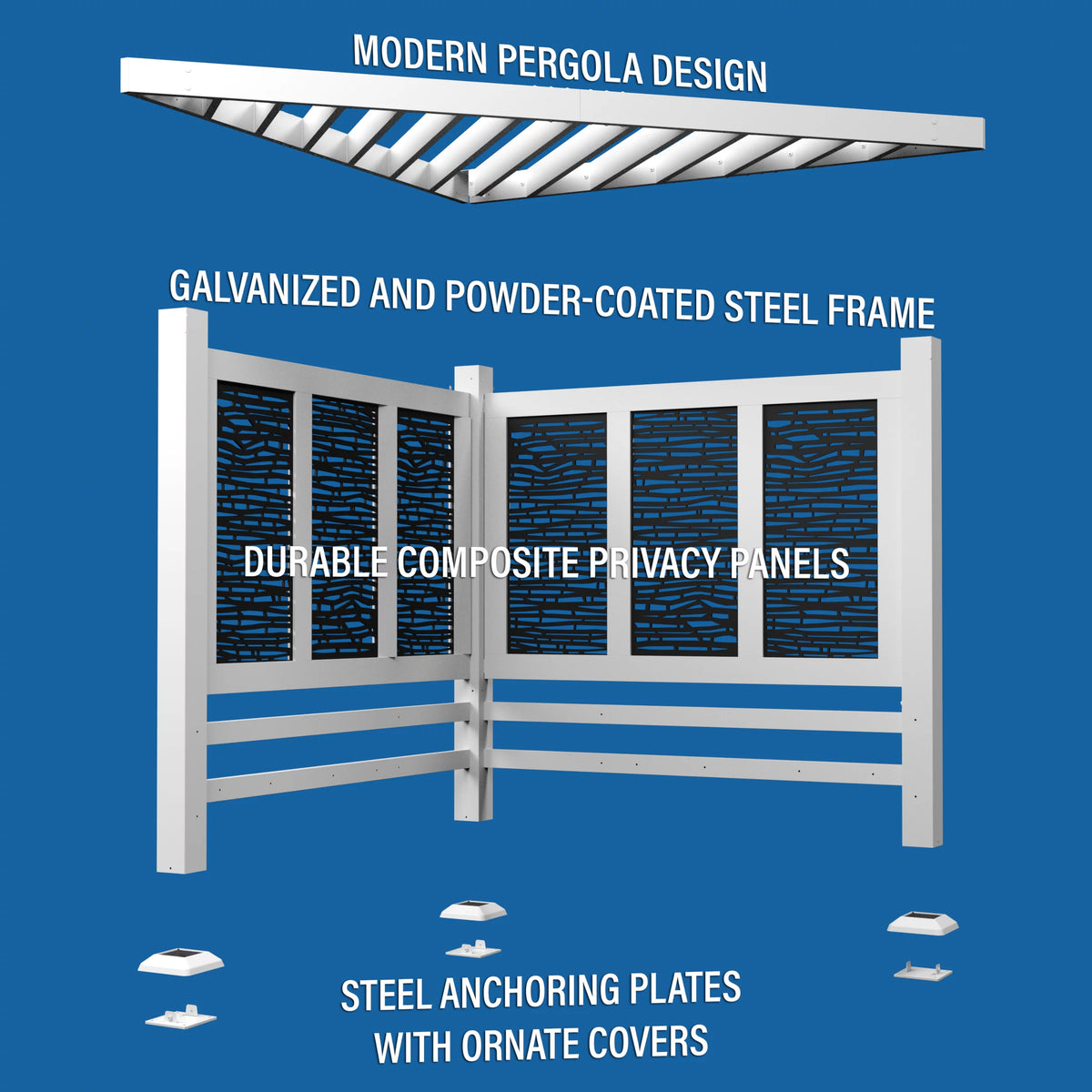 Steel Cabana Pergola U4044