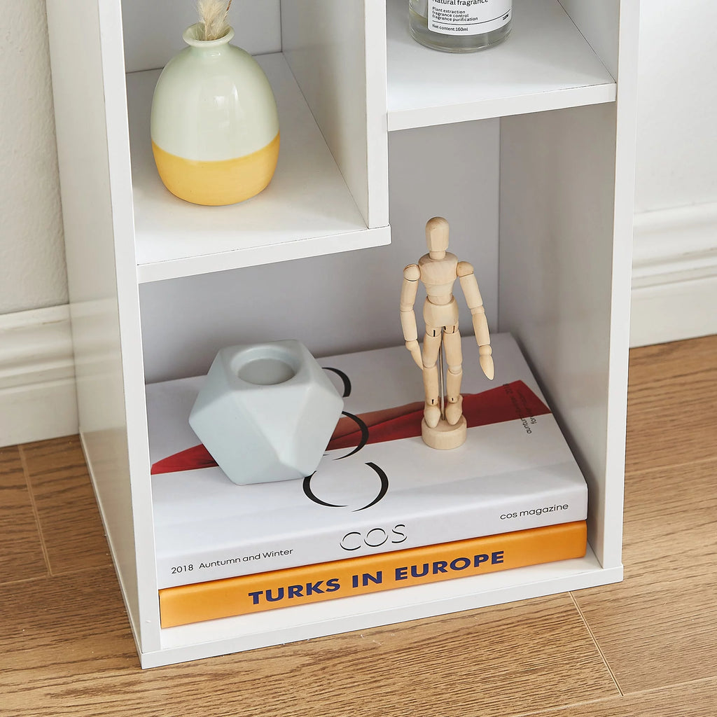 White 2-Tier Wood Bookcase Set of 2 G710014