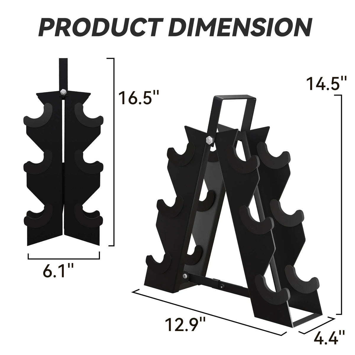 5, 8, and 10 Pound Dumbbell Pairs with Metal Rack D115889
