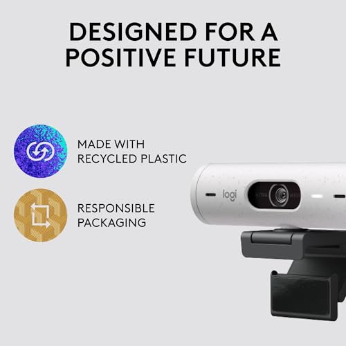 Full HD Webcam with Auto Light Correction, Privacy Cover, USB-C Cable - Rose P7117