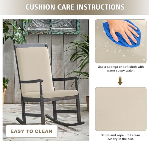 High Back Outdoor Chair Cushions 44''x20'' Waterproof Burgundy Z689