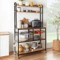 67in Counter-Height Baker's Rack with Locking Wheels D7435