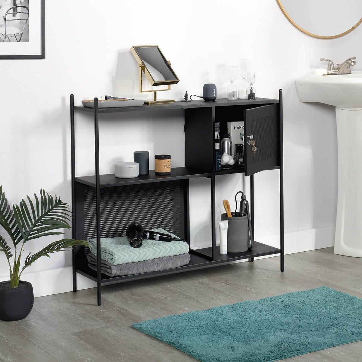 Black Storage Cabinet Q147