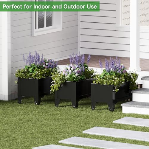 Raised Metal Garden Bed with Tall Legs Y265