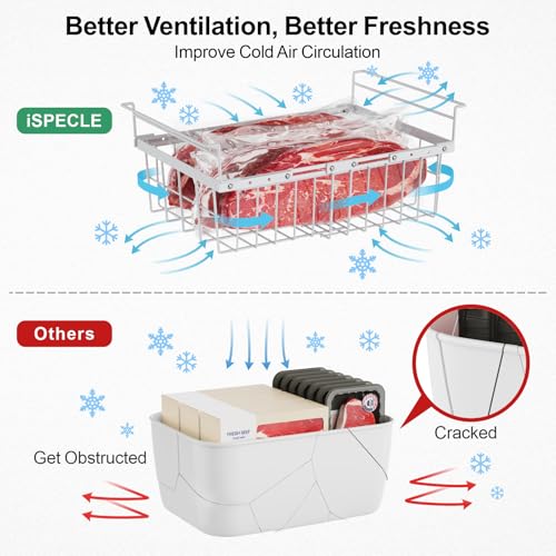 Expandable Chest Freezer Organizer Baskets, 2 Pack V791928