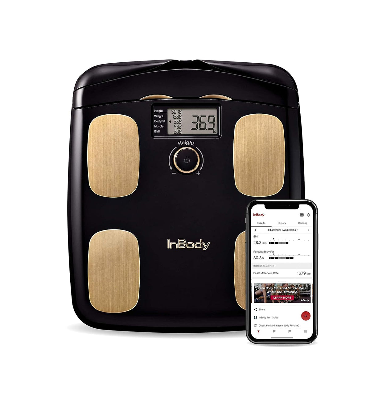 Beige Bluetooth Smart Body Composition Analyzer Scale N856