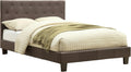 King Tufted Platform Bed in Gray A329541