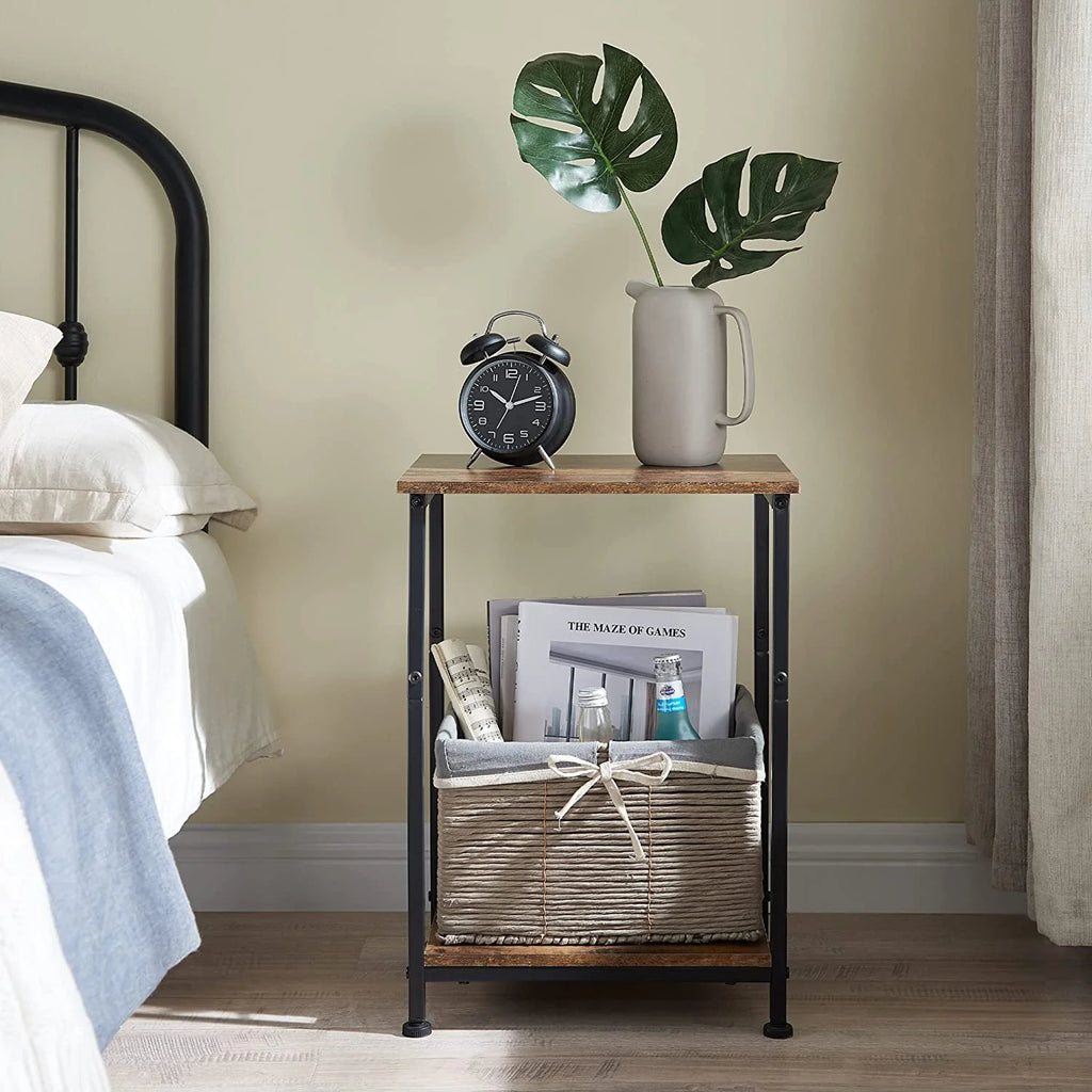 2-Tier Side Table with Storage Shelf Q3554