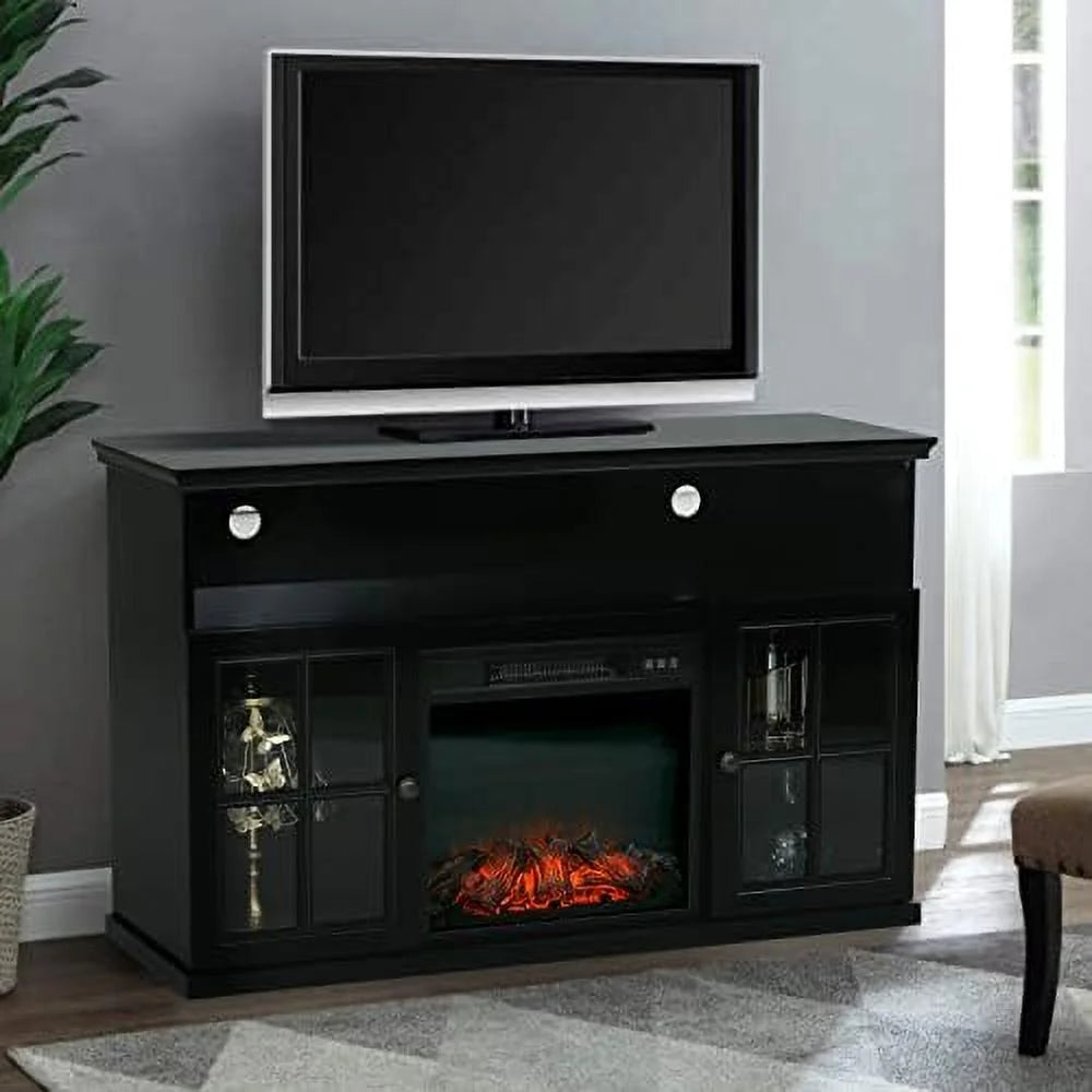 White Electric Fireplace TV Stand with 18" Insert S345