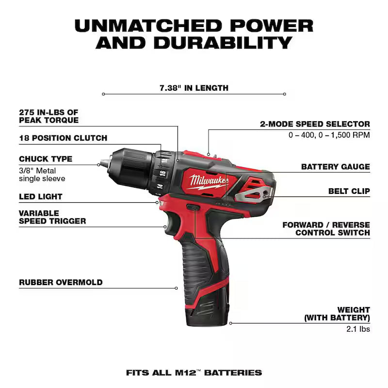 12V Lithium-Ion Cordless Drill Driver/Impact Driver Combo Kit with Reciprocating Saw X542