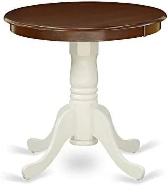Round Solid Wood Dining Table with Pedestal Base 30x30 Inch U364