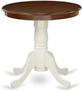 Round Solid Wood Dining Table with Pedestal Base 30x30 Inch U364