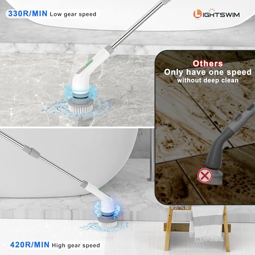 Electric Spin Scrubber 7 in 1 Dual Speed with Extension Arm I298585
