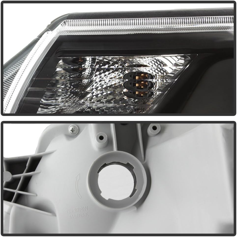 For 2012-2015 Toyota Tacoma Black LED Projector Headlights Left+Right W1319