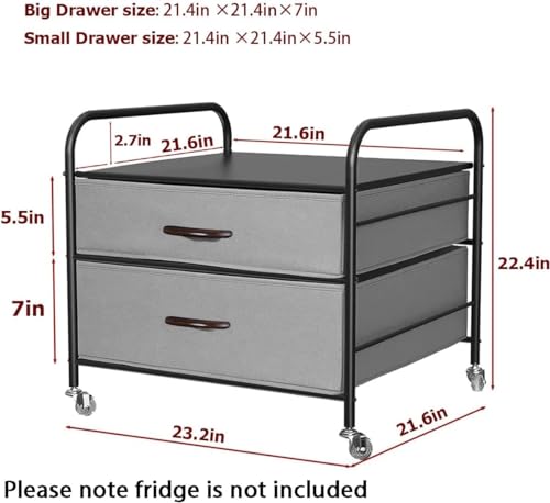 Mini Fridge Stand with 2 Drawer Storage A7119