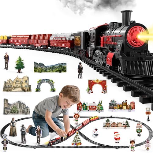 Electric Alloy Train Toy with Sound, Lights and Smoke N129