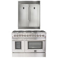 48 Gas Burner Electric Oven Range and 60 Refrigerator S149409