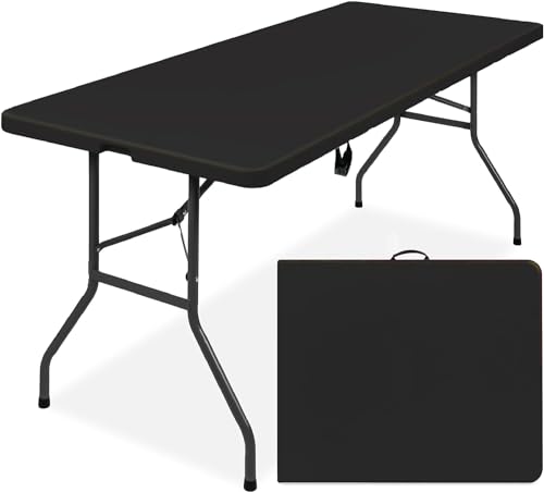 Black 4ft Plastic Folding Table O113196
