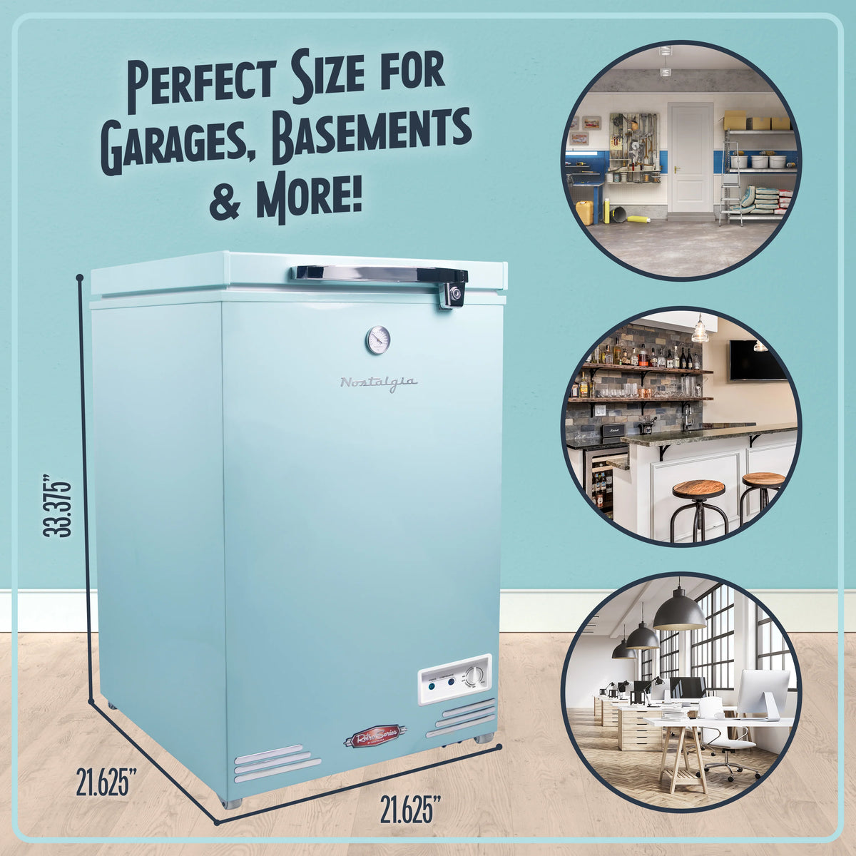 Retro 3.5 Cu.Ft. Refrigerator & Chest Freezer L7712